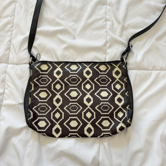 Vintage 90s Y2K Relic Crossbody Faux Leather Handbag Butterfly Black Boho Hippie - Picture 9 of 10